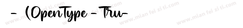 宋体-常规(OpenType - Tru字体转换